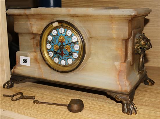 A French alabaster clock